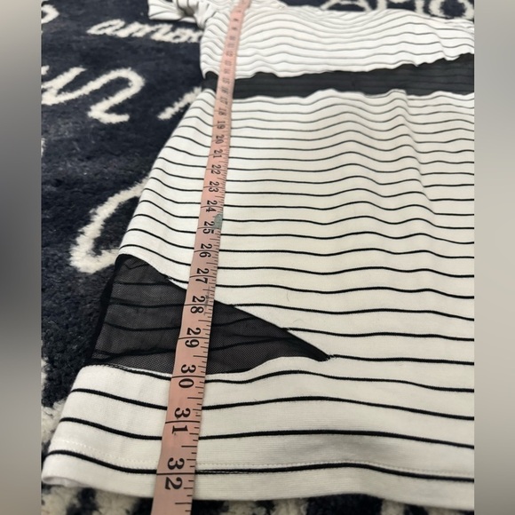 Gianni Bini Mesh One Shoulder Striped Mini Dress - Picture 10 of 13